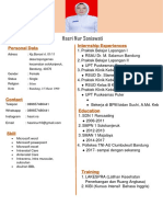 CV Kerja Hasri Nur Soniawati