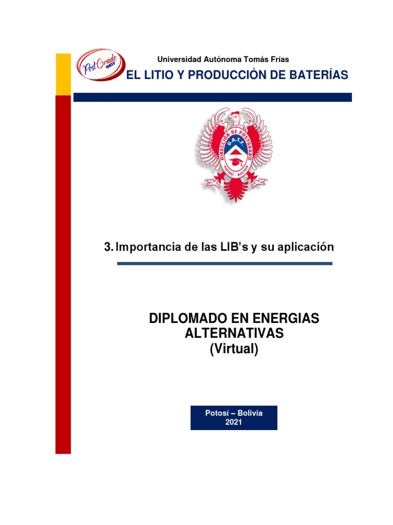 Importancia del Litio en Baterías LIB | PDF | Batería de iones de litio ...