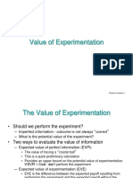 Value of Experimentation: Decision Analysis-1