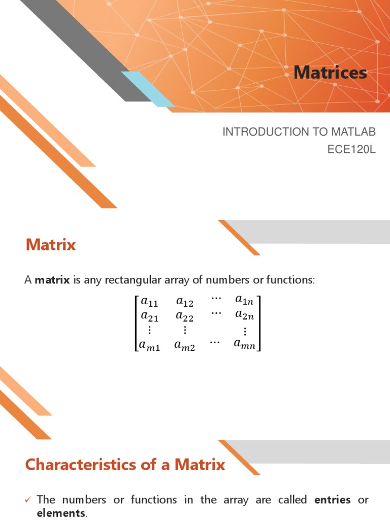 Matrices in MATLAB | PDF | Matrix (Mathematics) | Mathematical Objects