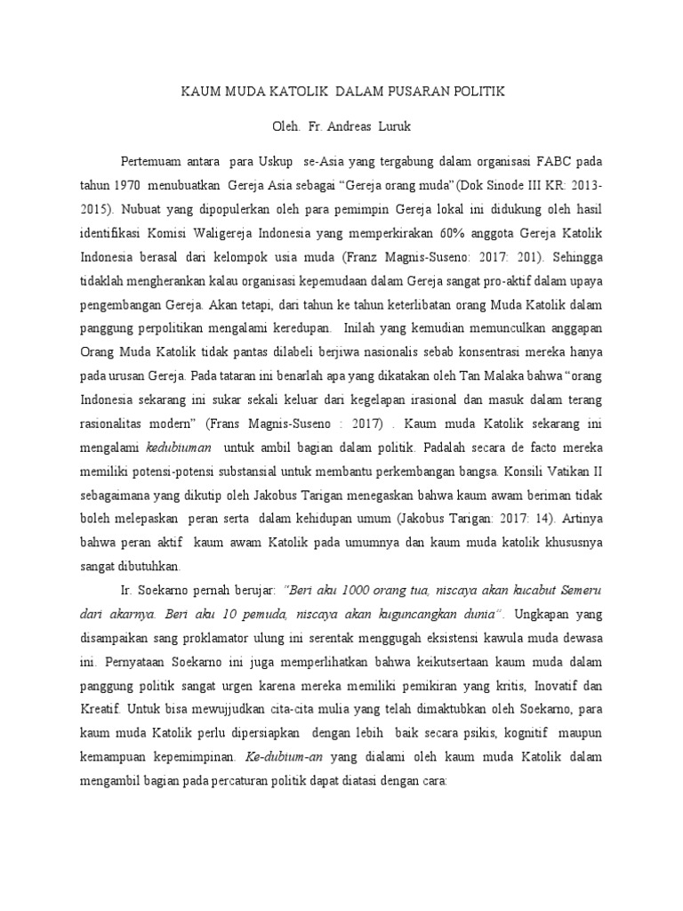 SUARA KRITIS KAUM AWAM KATOLIK PAPUA LEBIH BAIK KEHILANGAN visual data 6