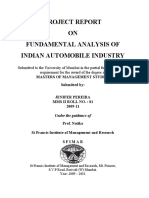 Project Report ON Fundamental Analysis of Indian Automobile Industry