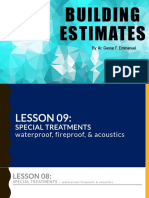 00.0 PRESENTATION WEEK 04 LESSON 09 - Special Treatments Waterproofing Fireproofing Acoustics