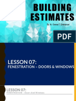 00.0 Presentation Week 04 Lesson 07 - Fenestration Doors Windows