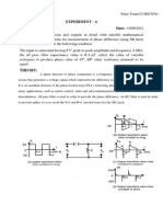 Experiment - 6 Date: 13/09/2021 AIM: Draw The Diagram and Explain in Detail With Suitable Mathematical