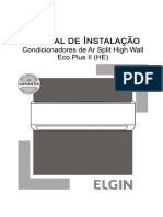 Manual de Instalação Split Frio Elgin