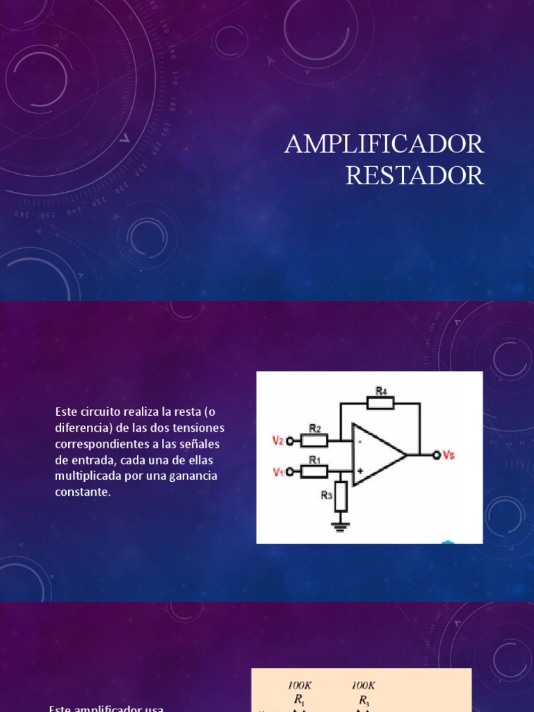 Amplificador Restador: Funcionamiento y Aplicaciones | PDF ...
