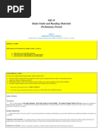 SM 31 Study Guide and Reading Materials Preliminary Period