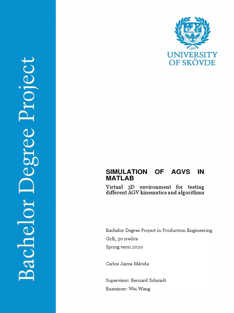 AGV Simulation in MATLAB 3D Environment | PDF | Simulation | Robotics