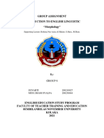 Group Assignment Introduction To English Linguistic "Morphology"