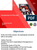 Introduction To First Aid: Training Packages For Health Emergencies