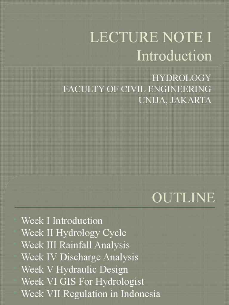 Hydrology in Civil Engineering Overview | PDF | Hydrology | Water And ...