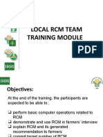 RCM Training Module for Local Farmers