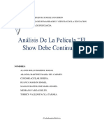 ANÁLISIS DE LA PELICULA El Show Debe Continuar - Grupo 13