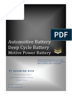 Automotive Battery Deep Cycle Battery - Motive Battery New