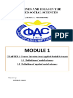 Applied Social Sciences Course Introduction