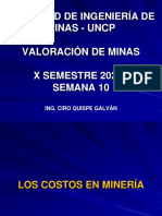 Clase 10 - LOS COSTOS EN MINERÍA