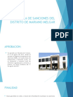 Tabla de Sanciones Del Distrito de Mariano Melgar