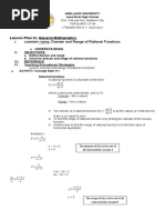 Lesson No.11 Domain and Range of Rational Functions