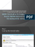 How to Flip a Tutorial Page From Old to Semantic