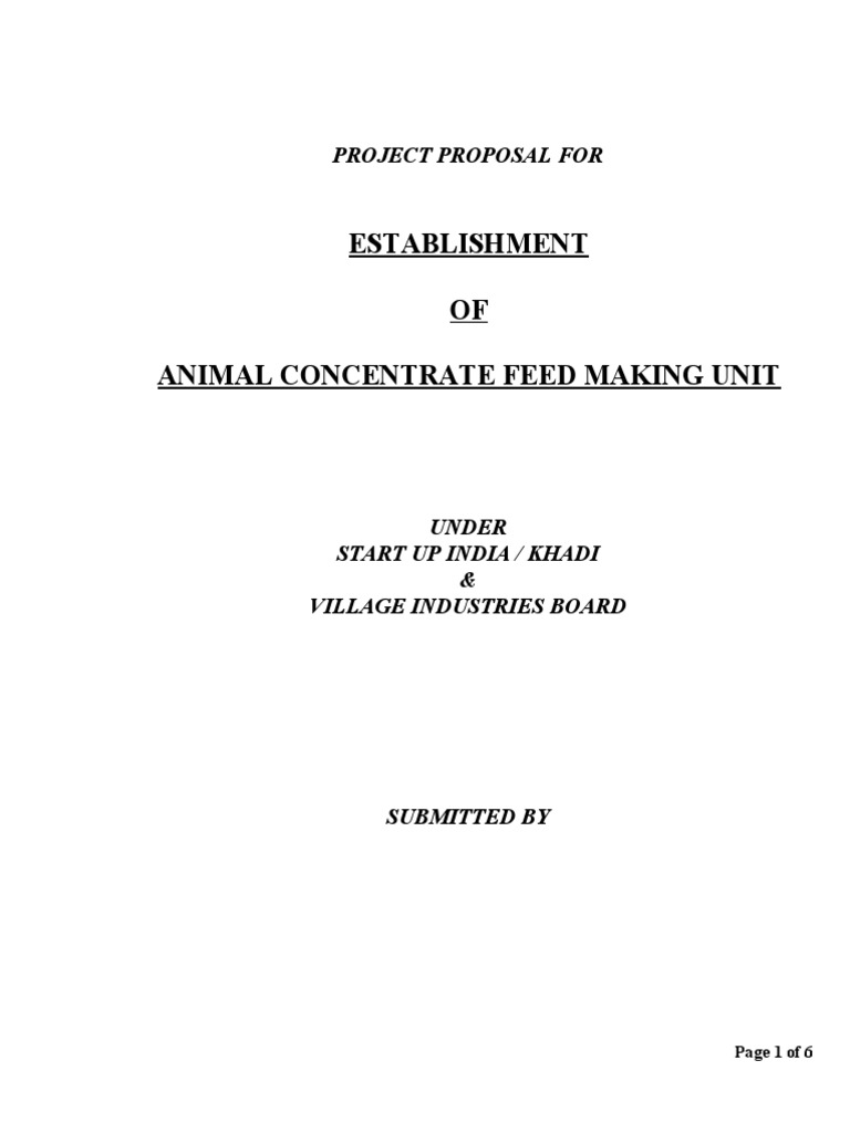 Project Report For Animal Feed Plant PDF Interest Loans