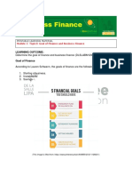 Learning Outcome:: Determine The Goal of Finance and Business Finance (Dlslabm12Introfi-Iiib-3)