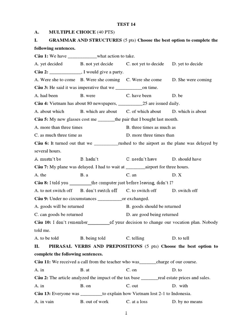 Test 14 | PDF | Vitamin | Vitamin C