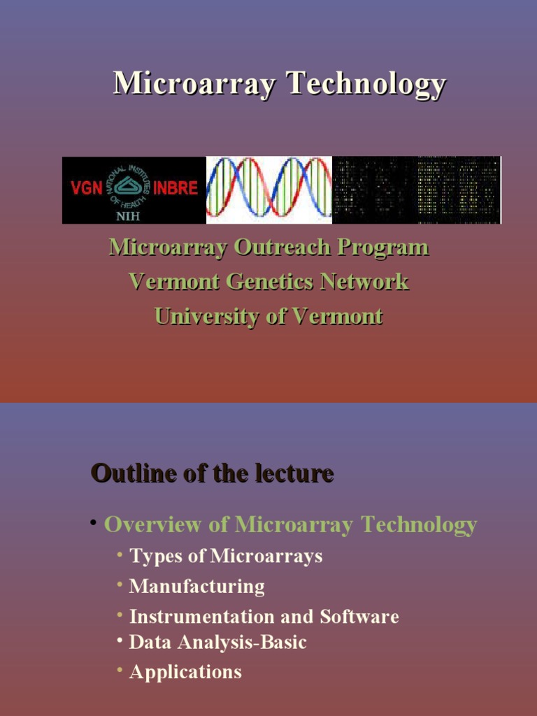 Day 2 General Microarray Lecture - Ver11706 | PDF | Dna Microarray ...