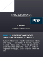 Basic Electronics: Dr. Hemanth C Associate Professor, SENSE