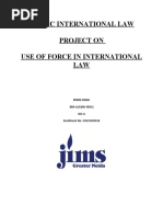 Public International Law Project On Use of Force in International LAW