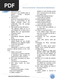 Prince: B.Tech 1st Year ELCS Lab - External Lab Viva Model Questions