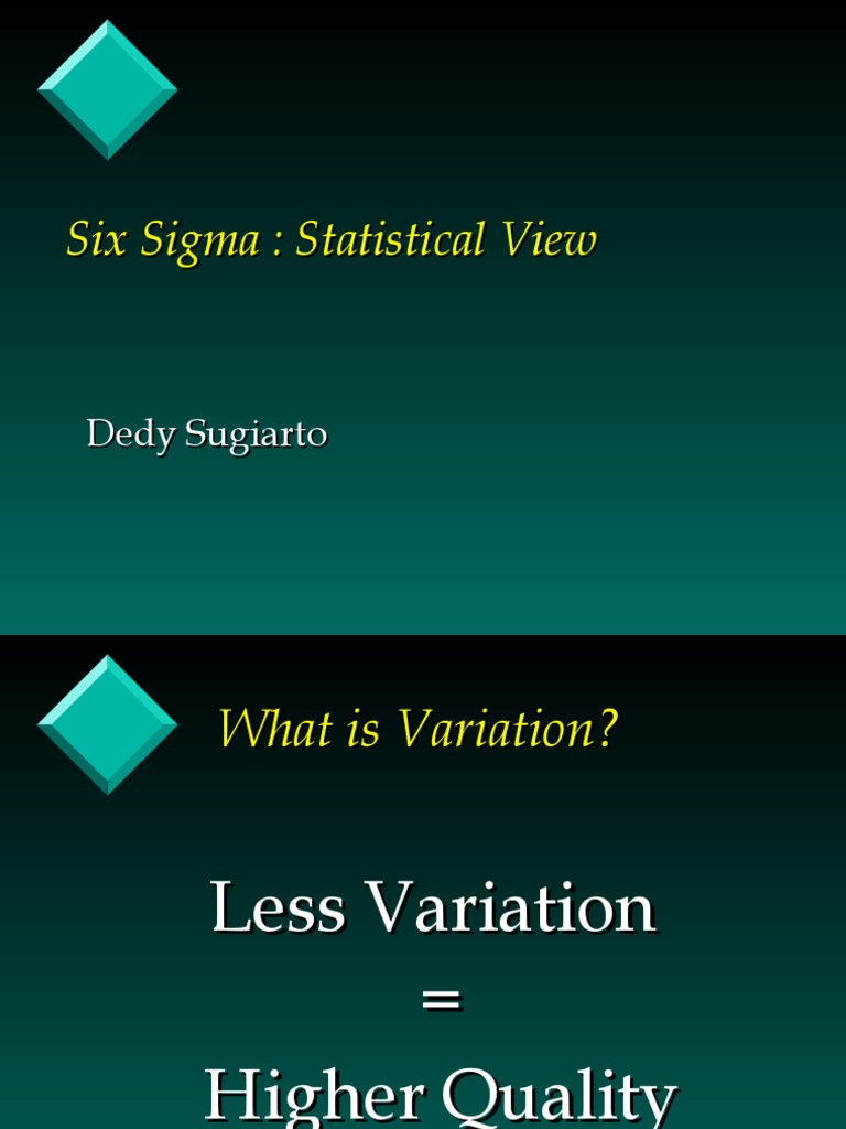 Understanding Six Sigma Variation Analysis | PDF | Normal Distribution ...