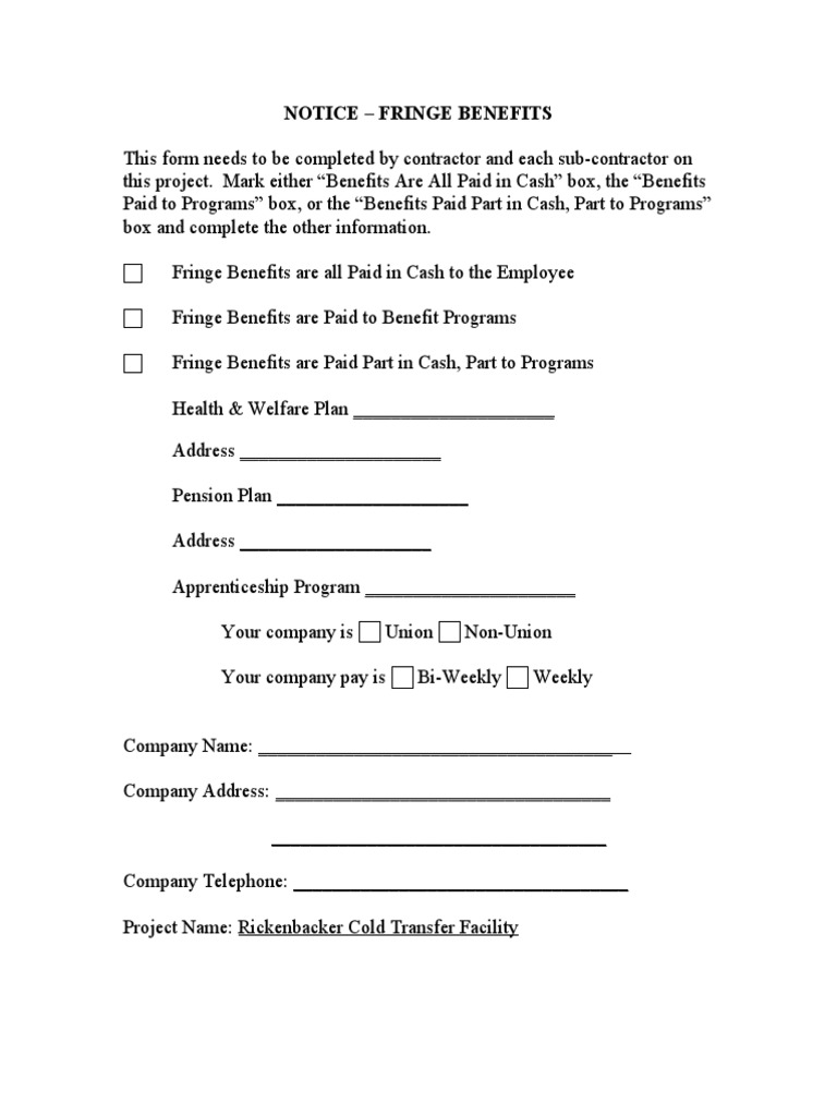 Notice Fringe Benefits | PDF | Career & Growth