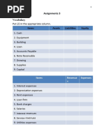 Vocabulary: Assignments 3