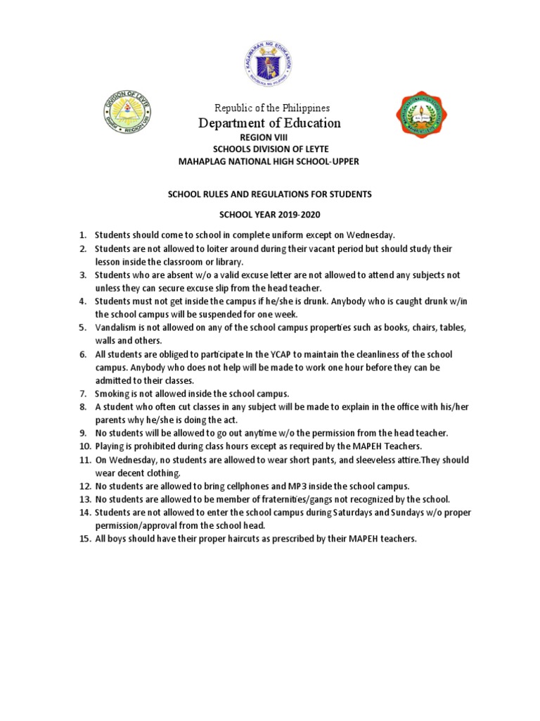 Department of Education: Republic of The Philippines | PDF | Wellness