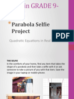 Parabola Selfie Project: Quadratic Equations in Real Life