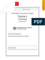 Cambridge English Starters Sample Papers Volume 2