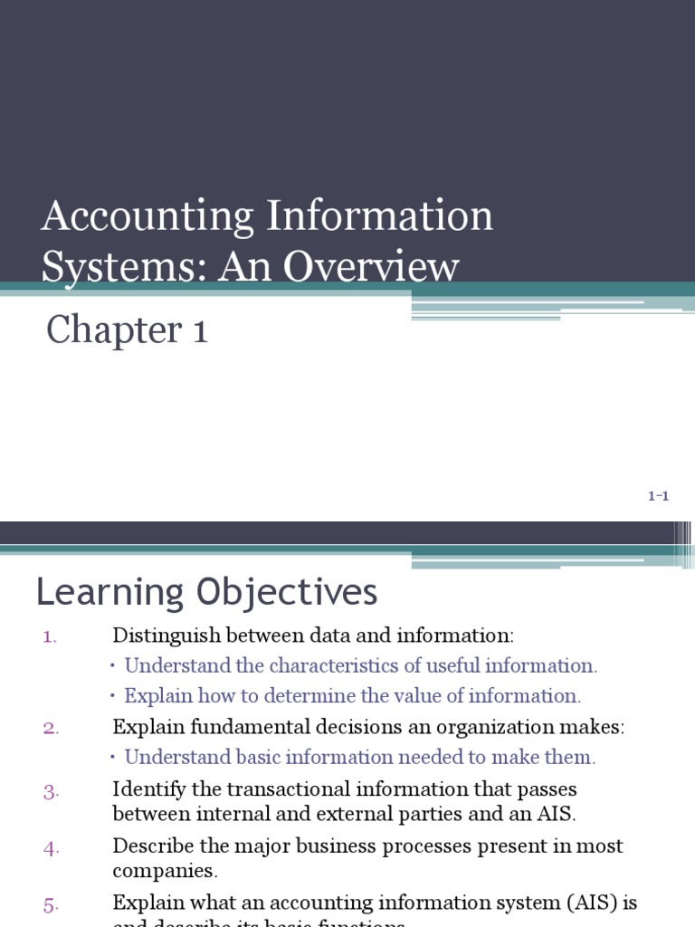 Accounting Information Systems: An Overview | PDF | Information ...