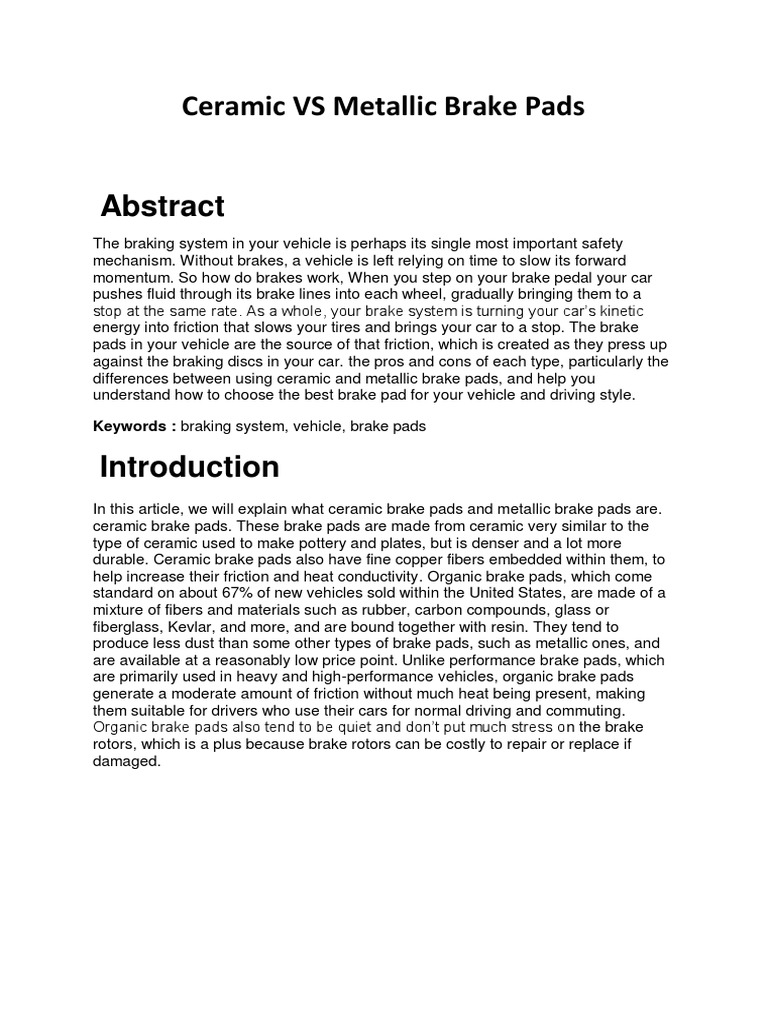 Which Brakes Are Better Ceramic or Metallic-Expert Comparison