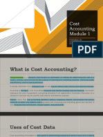 Module 1 Cost Accounting Fundamentals & Cost Terms, Concepts and Classifications