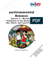 Environmental Science: Quarter 3 - Module: 1 Pollutants in The Environment (Air, Water, and Land Pollution)