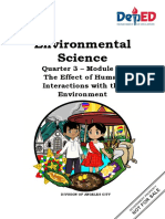 Environmental Science: Quarter 3 - Module 4: The Effect of Human Interactions With The Environment