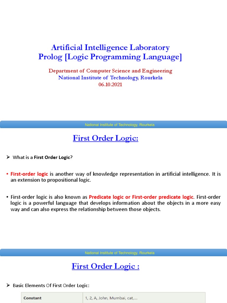 An Analysis of Using First Order Logic and Resolution to Determine if ...