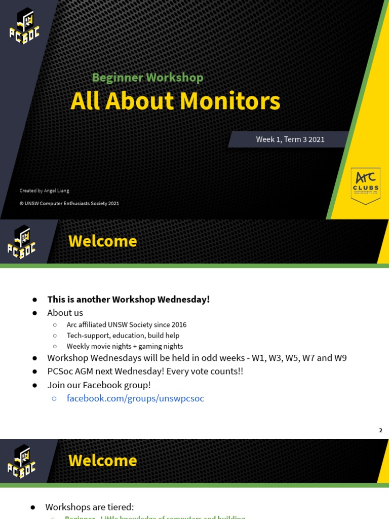 All About Monitors: Beginner Workshop | PDF | Hdmi | Thin Film ...