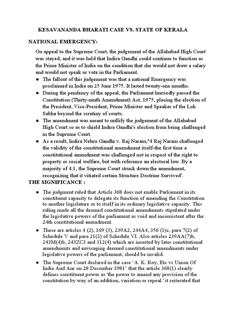 Kesavananda Bharati Case Download Free Pdf Government Justice