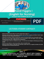 Bahasa Inggris I (English For Nursing) : Lecturer: Deni Abdillah. M, M. PD