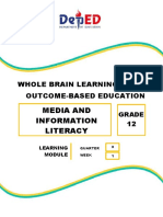 Media and Information Literacy: Whole Brain Learning System Outcome-Based Education