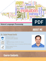 Natural Language Processing: Dr. Tulasi Prasad Sariki SCOPE, VIT Chennai