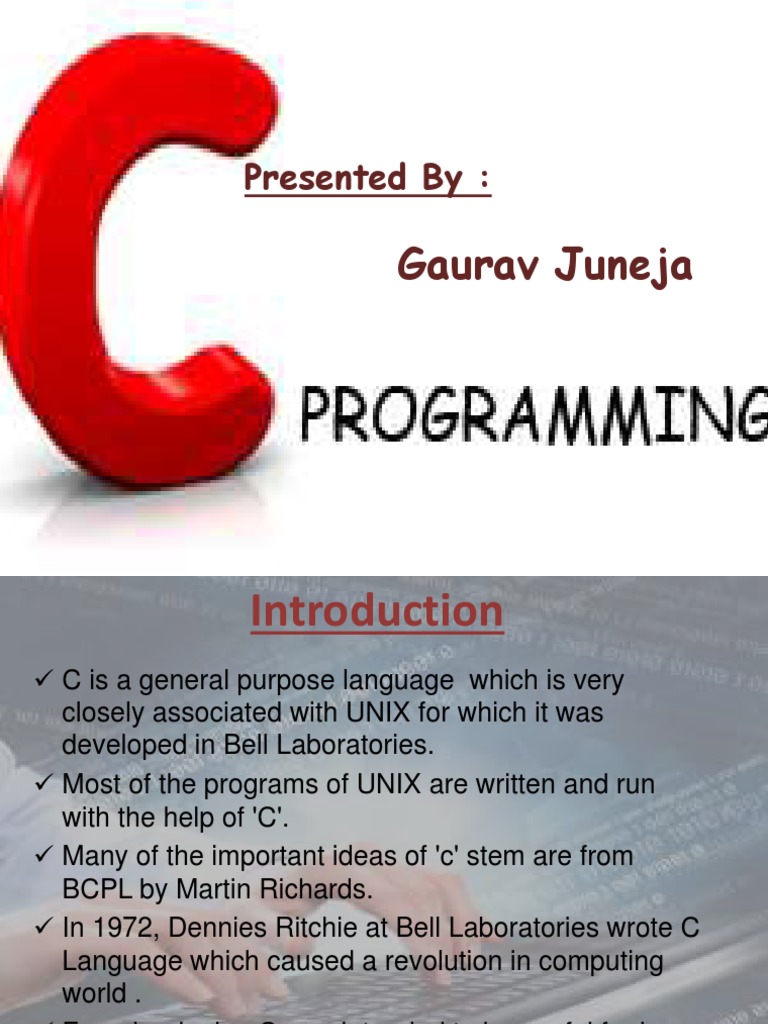 Presented By:: Gaurav Juneja | PDF | Variable (Computer Science) | C ...