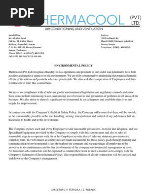 Environmental Policy
